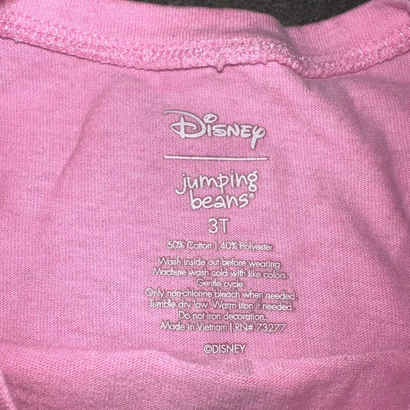 Disney x Jumping Beans Pink The Little Mermaid Short Sleeve Shirt Sz 3T - Picture 3 of 4